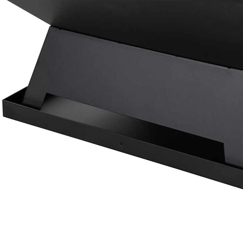 Tulisija ja tulisija-grilli terästä 45 x 45 x 34 cm kipinäsuojalla ja tarvikkeilla musta