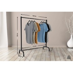 Lara-vaaterekki moderni avoin säilytysratkaisu 120/150 cm leveä