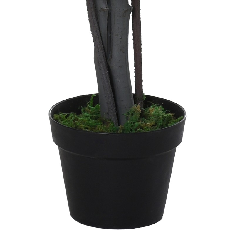 Tekoficus ruukussa 145 cm, muovinen ja tekstiilinen viherkasvi, vaaleanvihreä/tummanvihreä