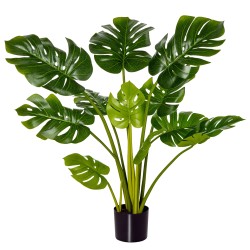 Tekoviherkasvi monstera ruukussa 110 cm sisä ja ulkokäyttöön vihreä musta
