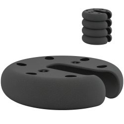 Teltan ja katoksen jalkapainot zementtiydin 20 x 4 5 cm 4 x 2 2 kg musta