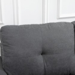 Kulmasohva olohuoneeseen, skandinaavinen muotoilu, massiivipuurunko, 3-istuttava, 193x136 cm, tummanharmaa