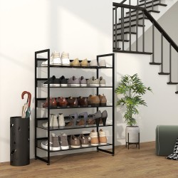 Kenkäteline 5 tasoa terästä 72 x 30 x 102 cm musta