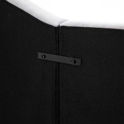 Sängynpääty makuuhuoneeseen, pehmustettu poppeli, 185 x 8 x 134 cm, harmaa