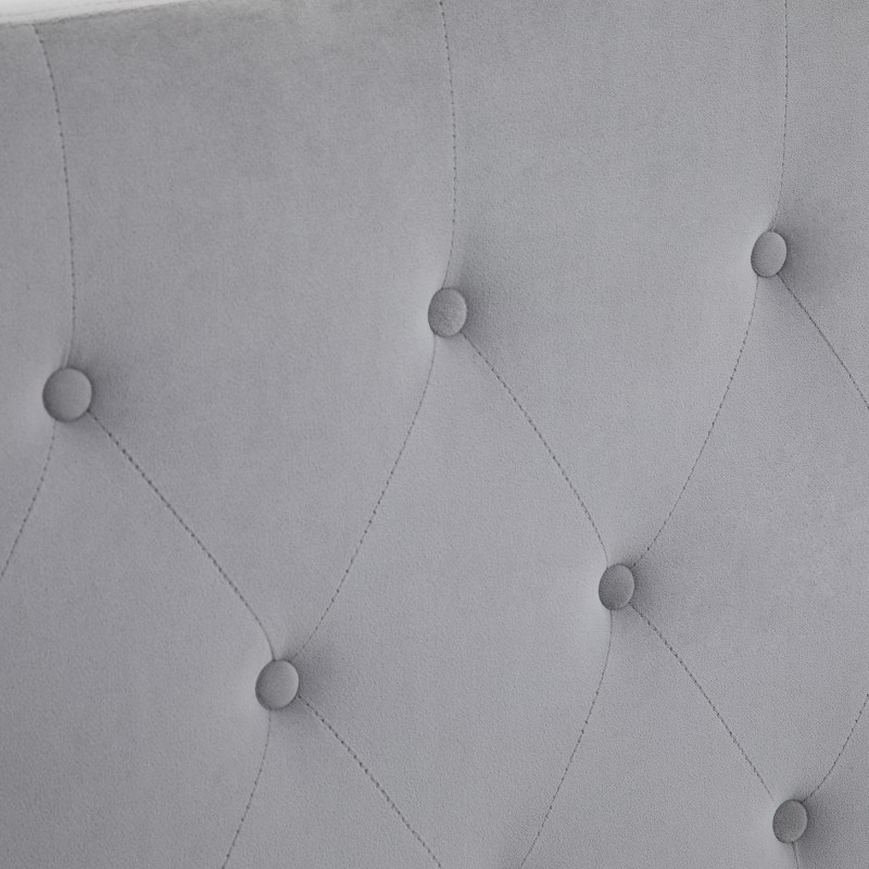 Sängynpääty makuuhuoneeseen, pehmustettu poppeli, 185 x 8 x 134 cm, harmaa