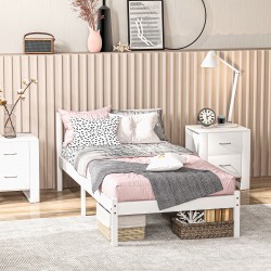 Yhden hengen sängynrunko männystä 200x90 cm, sälepohja, valkoinen