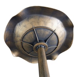 Lintuallas puutarhaan, muovia, vintage-tyyli, Ø50 x 71 cm, pronssi