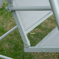 3 hengen puutarhakeinu säädettävällä aurinkokatoksella, metalli, 171x108x154 cm, harmaa