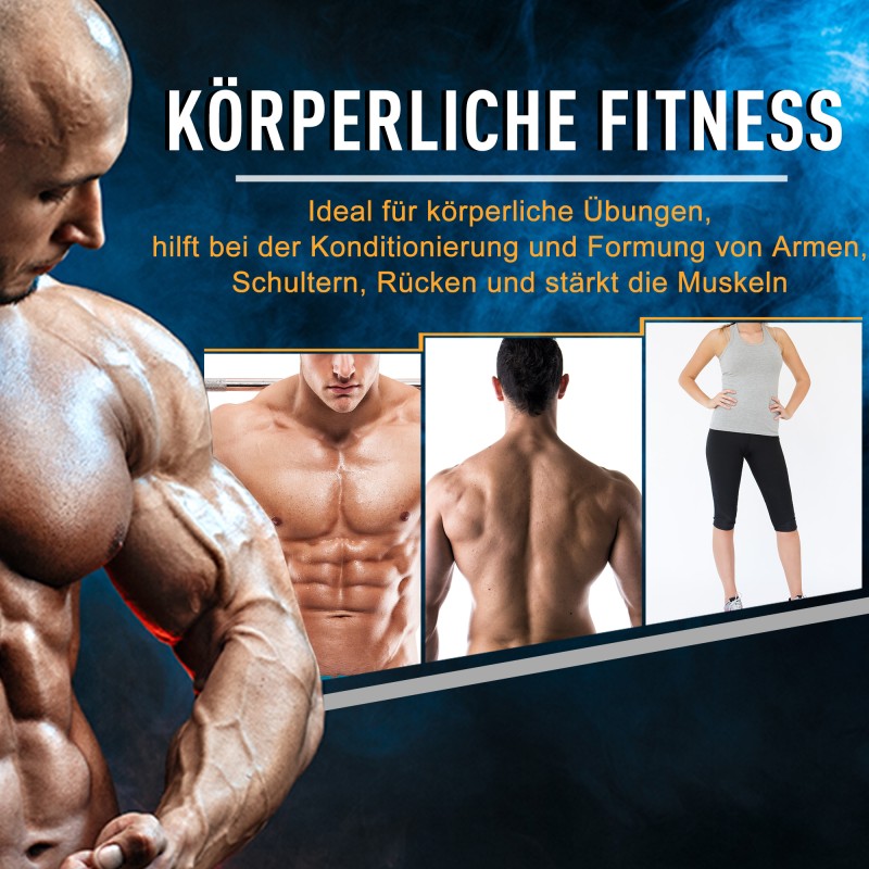 Säädettävä käsipaino- ja levytankosarja 20 kg, 2-in-1 kotitreeniin, metalli/PP, punainen/musta