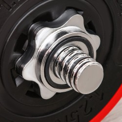 Säädettävä 2-in-1 käsipaino- ja levytankosetti kotiin 30 kg teräs PP-muovi punainen/musta