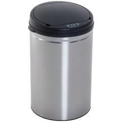 Sensorillinen roska astia 30 L automaattinen pehmeästi sulkeutuva kansi ruostumatonta terästä musta hopea