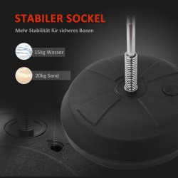 Vapaasti seisova nyrkkeilypallo setti, korkeussäädettävä 125–145 cm, hanskat ja pumppu, punainen