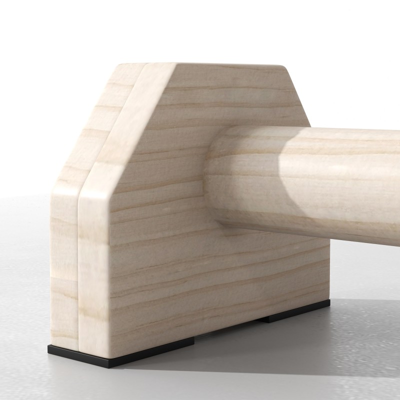 Punnerrustukit kotitreeniin pyökkiä 30x13x10 cm 2 kpl luonnonvärinen