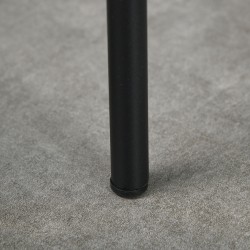 Ruokapöydän tuolit 4 kpl, samettimainen kangas ja metallijalat, Ø40 cm, musta