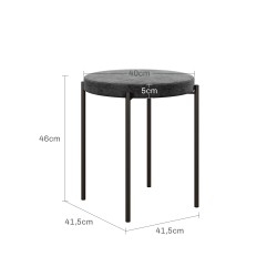 Keittiöjakkara 4 kpl setti, pinottava, samettimainen kangas, teräsrunko, 41,5 x 41,5 x 46 cm, tummanharmaa