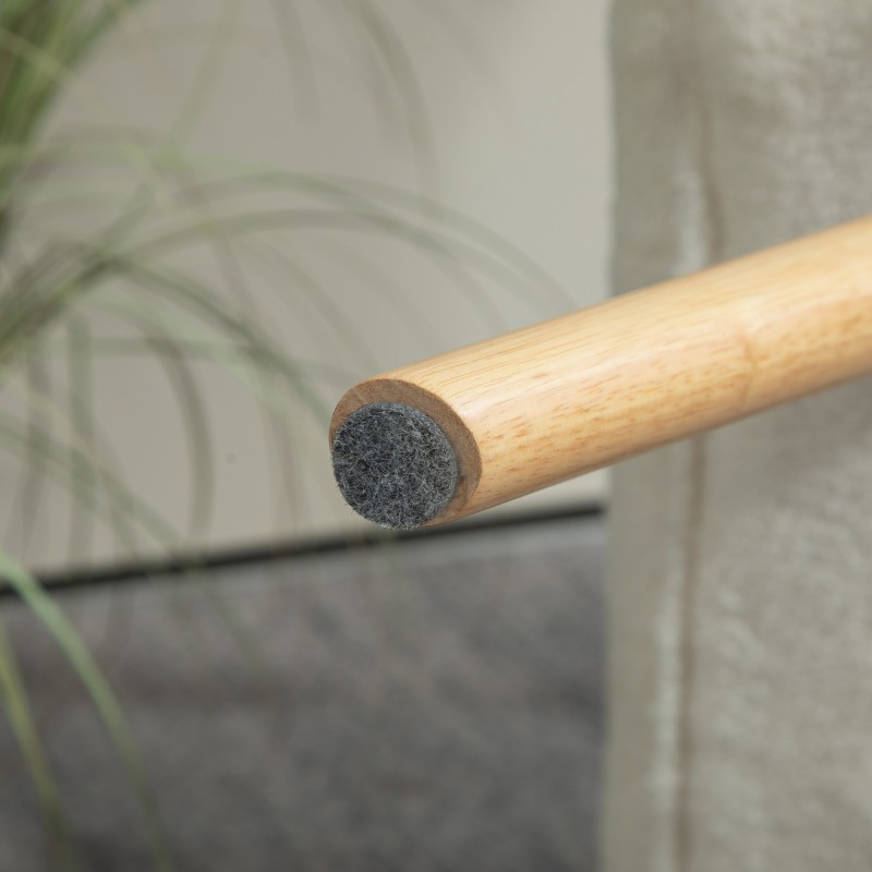 Rahi olohuoneeseen ja makuuhuoneeseen, fleece-verhoilu, pyökkijalat, 67 x 45 x 38 cm, creamivalkoinen