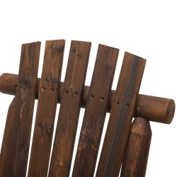 Kaksipaikkainen puinen puutarhapenkki integroidulla pöydällä 157 x 88 x 103 cm ruskea