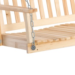 Kaksipaikkainen puutarhakeinu riippupenkki ulkokäyttöön kuusipuu 117 x 69 x 60 cm luonnonväri