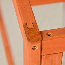 Kasvatuslaatikko / minikasvihuone puu ja polykarbonaatti 90 x 46 x 40 cm oranssi puutarhaan