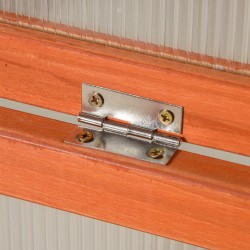 Kasvatuslaatikko / minikasvihuone puu ja polykarbonaatti 90 x 46 x 40 cm oranssi puutarhaan