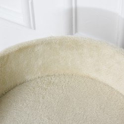 Kissan raapimapuu ja peti juuttinarulla 40 x 40 x 49 cm, luonnonvärinen / cremevalkoinen