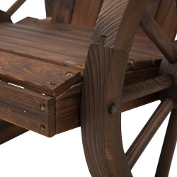 Keinutuoli ulkokäyttöön tannenpuu 68x88x92 cm tummanruskea