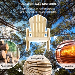 Keinutuoli ulkokäyttöön, rustiikkinen vaununpyörädesign, kuusipuu, natur, 68 x 88 x 92 cm