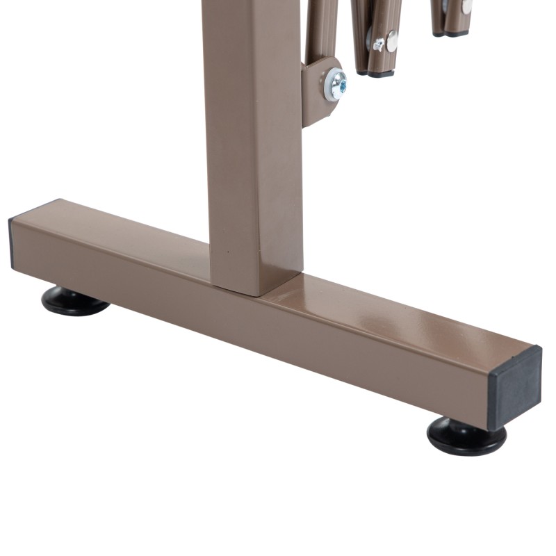 Taitettava puutarha-aita alumiinia 35–300 x 103,5 cm tummanruskea