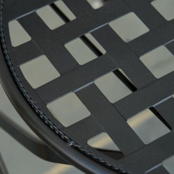 Parvekekalustesetti 2 hengelle, metallia ja keraamista mosaiikkia, pöytä Ø60 cm + 2 taittotuolia, monivärinen