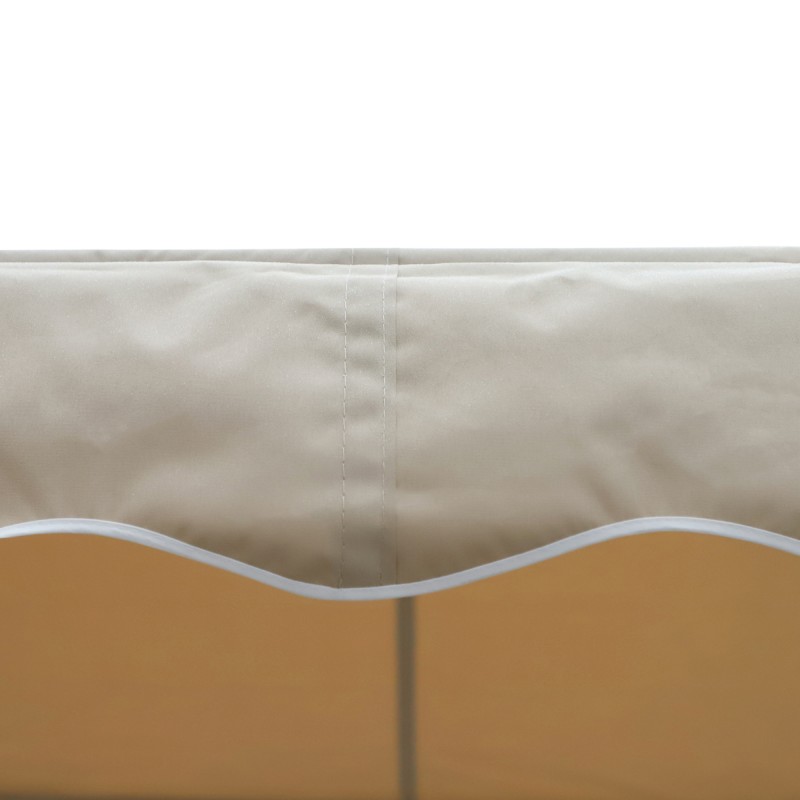 Vapaasti seisova terassikatos puutarhaan, metalli/polyesteri 450 x 340 cm, creme