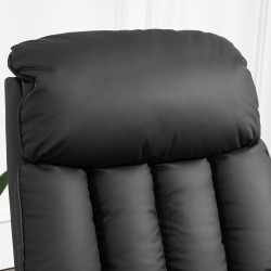 Sähkökäyttöinen lepotuoli nostotoiminnolla ja kallistuksella, keinonahkaa, 80 x 94 x 104 cm, musta