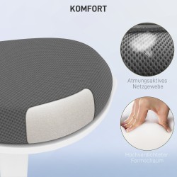 Ergonominen korkeussäädettävä työjakkara aktiiviseen istumiseen 42,5x35,5x56,5–71,5 cm harmaa