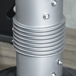 Vapaasti seisova nyrkkeilyn harjoitusnukke, säädettävä korkeus 178–207 cm, keinonahka, musta/harmaa/sininen