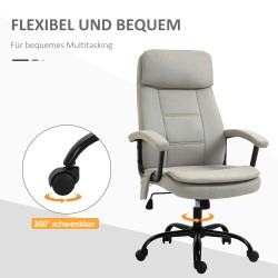 Ergonominen työtuoli hierontatoiminnolla, kangas, keinunta, korkeussäädettävä, beige