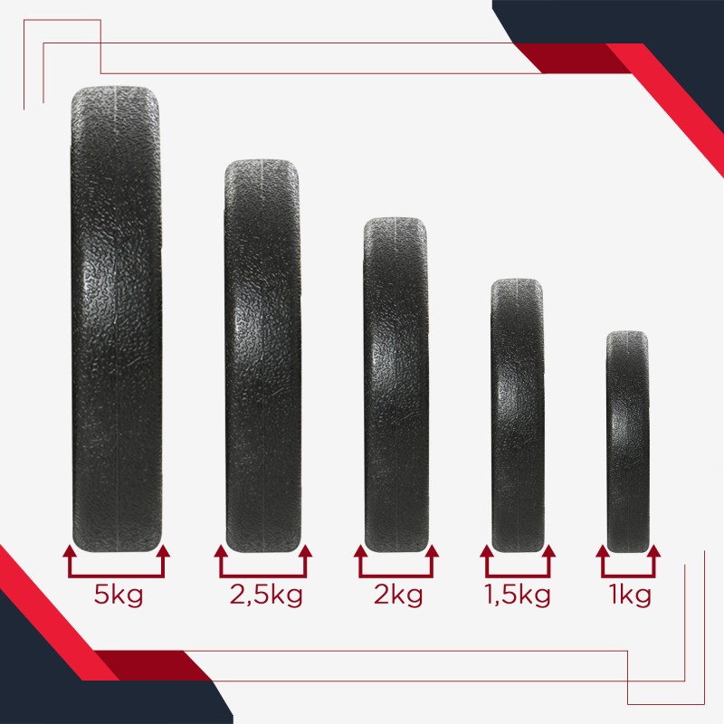 Käsipainosetti 30 kg teräs ja keinonahka, säädettävät levypainot, musta
