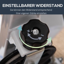 Stepper-kuntolaite kotiin, teräs ja ABS, LCD-näyttö, mitat 55 x 44 x 108 cm, max 100 kg, sininen/musta