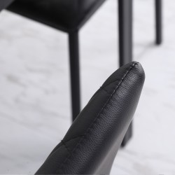 Ruokapöydän tuolit keinonahkaa 41x50x91 cm 4 kpl musta