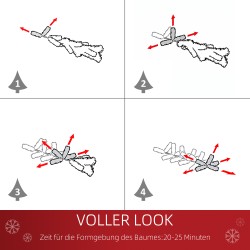Tekokuusi 150 cm, 444 oksankärkeä, flammasuojattu, metallijalka, vihreä, sisäkäyttöön