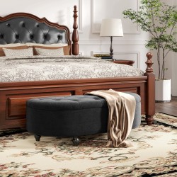 Säilytysrahi penkki soft-close kannella, samettipintainen velour, 120 x 46 x 42 cm, tummanharmaa