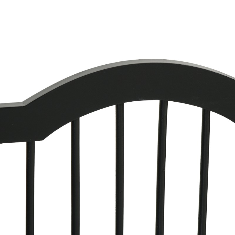 Koira-aitaus 3-osainen, puu/MDF, 154,5 x 61 cm, taittuva vapaasti seisova koiraportti, musta