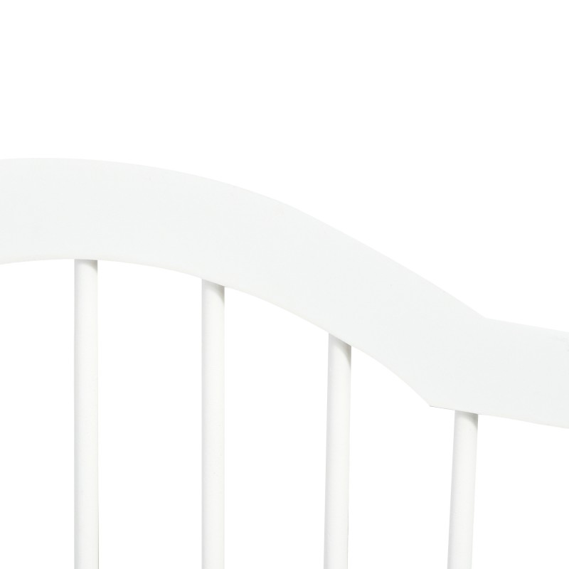 Koiraportti pienille koirille, 3-osainen taittuva puu/MDF, 154,5 x 61 cm, vapaasti seisova, valkoinen