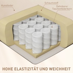 Sähkökäyttöinen hierova lepotuoli ja keinutuoli keinonahkaa 84 x 92 x 109 cm cremevalkoinen