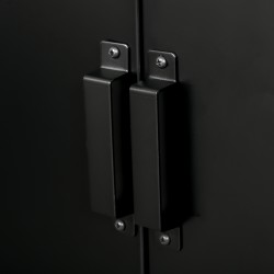 Metallinen säilytyskaappi toimistoon 75 x 33 x 110 cm, 2 säädettävää hyllyä, musta