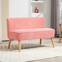 2 hengen sohva skandinaavinen tyyli puurunko 117 x 56,5 x 77 cm rosa