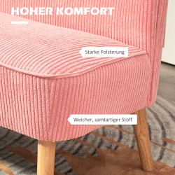 2 hengen sohva skandinaavinen tyyli puurunko 117 x 56,5 x 77 cm rosa