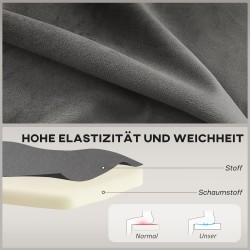 Kaksipaikkainen sohva retrodesign, puurunko ja puujalat, 117 x 56,5 x 77 cm, tummanharmaa