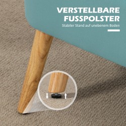 2-istuttava retrosohva, puurunko, 117 x 56,5 x 77 cm, vihreä