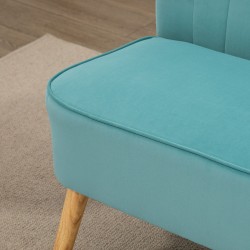 2-istuttava retrosohva, puurunko, 117 x 56,5 x 77 cm, vihreä