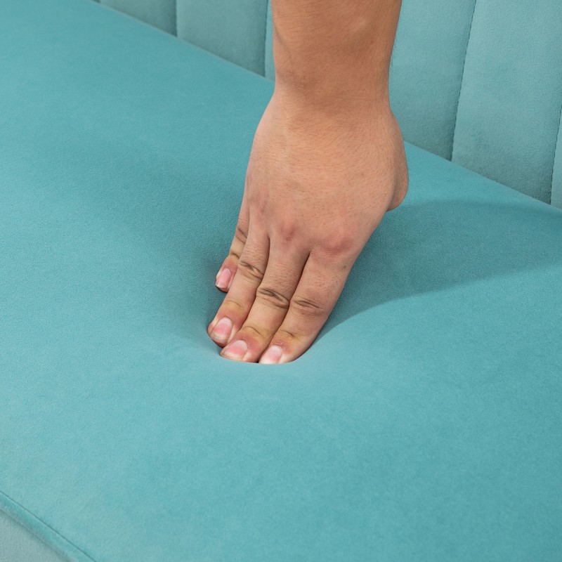 2-istuttava retrosohva, puurunko, 117 x 56,5 x 77 cm, vihreä