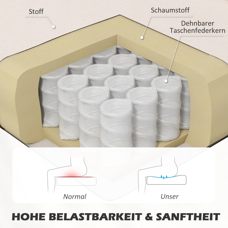 Kaksipaikkainen retrosohva puujaloin 117x56,5x77 cm cremevalkoinen